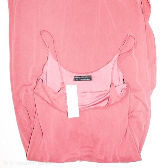 UO Bilboa Cupro Side-Slit Slip Dress Maroon M NWT - Picture 8 of 11